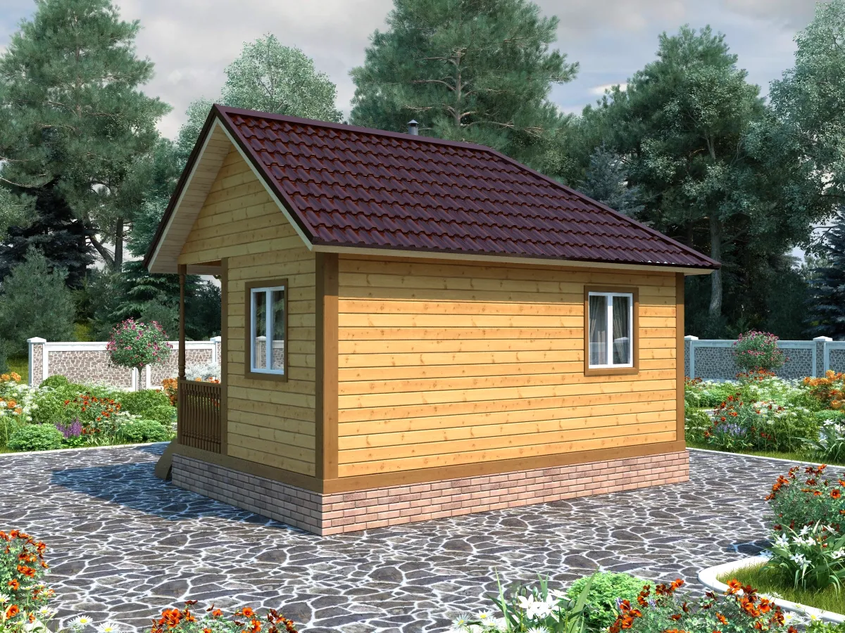 БАНЯ 6,0 Х 6,0 ДЛЯ КРУГЛОГОДИЧНОГО ИСПОЛЬЗОВАНИЯ, фото 2