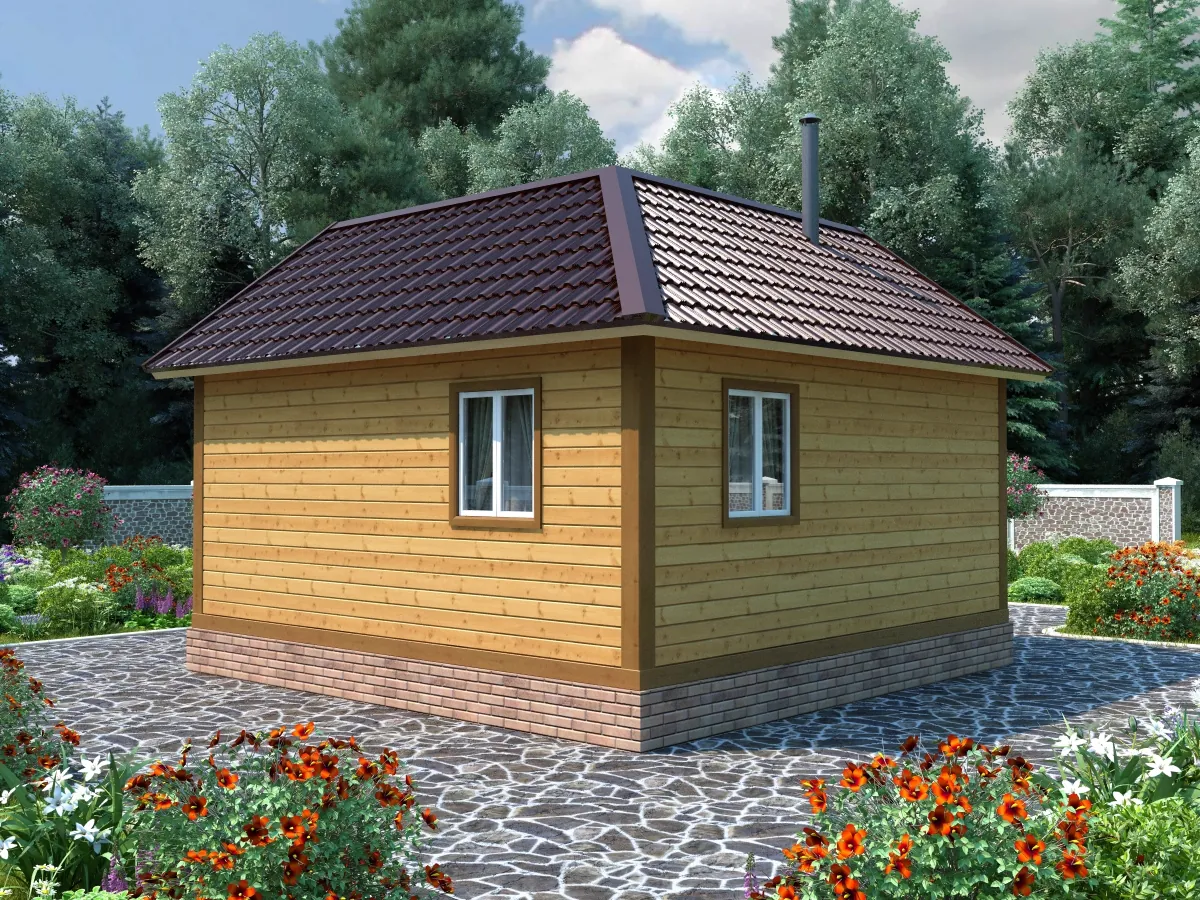 БАНЯ 6,0 Х 6,0 ДЛЯ КРУГЛОГОДИЧНОГО ИСПОЛЬЗОВАНИЯ, фото 3