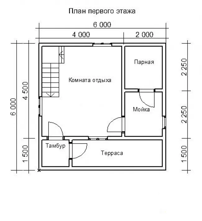 БАНЯ 6,0Х6,0 С мансардой, фото 2