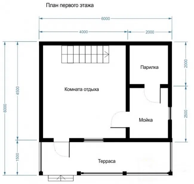 БАНЯ 6,0Х6,0 С МАНСАРДОЙ, фото 2